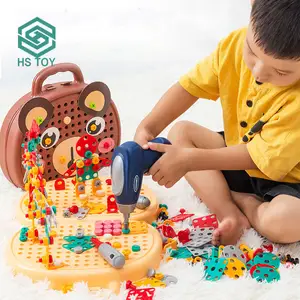 HS כפול צד בניין ערכת יצירתי ילד הפעלת משחק כלי פסיפס פאזל צעצועי עם תרגיל בורג