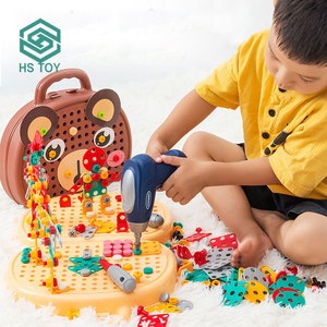 HS sáng tạo Kid kích hoạt xây dựng Kit hai mặt khảm đồ chơi câu đố với khoan vít Khoa Học & Công cụ kỹ thuật - Product Image 1