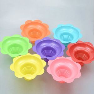 High Quality New Ideas Flower <b>Plastic</b> Ice Cream <b>Cup</b> Cone Shaved Ice <b>Cup</b> 4oz 8oz Flower Small Bowls - Product Image 2