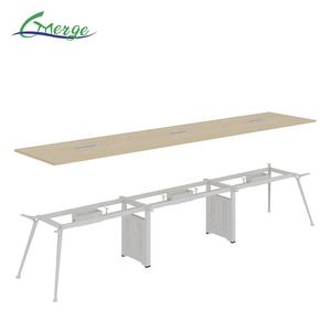 Tavolo Lungo Moderno in Ferro Estensibile Modulare per 2 4 6 8 Persone per Ufficio Commerciale Riunioni Conferenze Formazione - Product Image 4