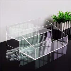 An Jun Acrylic <b>Storage</b> Rack 2 Tier Desktop Cosmetic Display Stand Light <b>Weight</b> Horizontal Orientation - Product Image 1