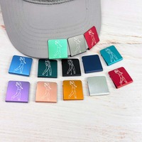 Clips de bord de casquette vierges de diverses couleurs, épingles à chapeau, pinces à billets pour personnalisation par gravure laser