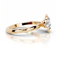 Bague en diamant de luxe avec demi-sertissage, plaquée or 18 carats S925, bagues en moissanite 2CT certifiées GRA