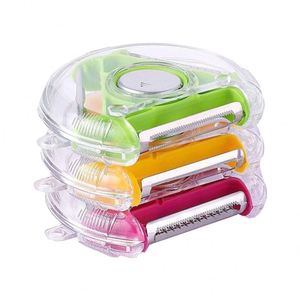 3 in 1 Slicer Potato Shredder Julienne Cutter Multi Peel Stainless Steel Blade Zesters Kitchen Gadgets Tools Magic Trio Peeler - Product Image 1