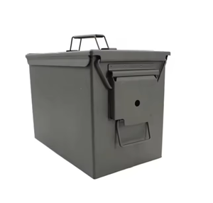 Caja de lata de munición de 50 Cal o 30 Cal de Metal <span class=keywords><strong>a</strong></span> prueba de golpes, caja de munición negra verde oliva M2A1 M19A1 PA60 PA108 <span class=keywords><strong>PA120</strong></span> M548 30 CAL - Product Image 3