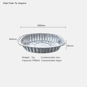 7900ml 450*360*80mm Wegwerp Aluminiumfolie Bakje met Kartonnen Deksel, Robuuste Schaal, Afhaalcontainer, Aluminiumfolie Container - Product Image 2