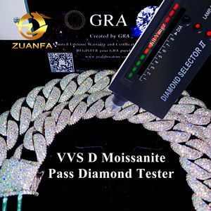 Ajuste de mosaico de moda 18mm cadena cubana Moissanite GRA certificado Pass Diamond Tester 925 Miami collar de cadena de eslabones cubanos - Product Image 3