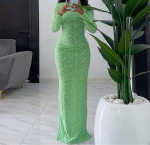 Viviblook เดรสแม็กซี่ทรงสลิมฟิตแขนยาวคอกลม2024สำหรับผู้หญิงเสื้อผ้าฤดูหนาว Z1130DS04ฤดูใบไม้ร่วง - Product Image 2