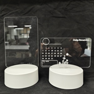 Tablero de Notas Acrílico Luminoso con LED RGB 3D, Creativo, DIY, Borrable, Reutilizable, con Mensajes Electrónicos, Regalo para Dormir - Product Image 5