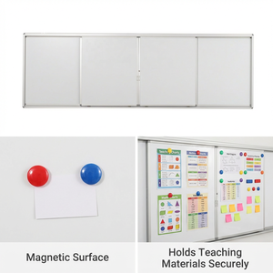 Tableaux blancs tendance : <span class=keywords><strong>Grand</strong></span> <span class=keywords><strong>tableau</strong></span> <span class=keywords><strong>blanc</strong></span> <span class=keywords><strong>magnétique</strong></span> pour salle de classe, <span class=keywords><strong>tableau</strong></span> scolaire coulissant avec support, <span class=keywords><strong>tableau</strong></span> <span class=keywords><strong>blanc</strong></span> pour marqueurs - Product Image 3