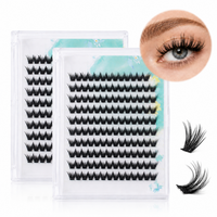 Extensions de cils en grappe DIY faites à la main grande capacité, extensions de cils en grappe, extensions de cils denses