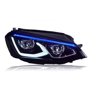 Pour VW <span class=keywords><strong>Golf</strong></span> <span class=keywords><strong>7</strong></span> MK7 2013-<span class=keywords><strong>2017</strong></span> Accessoires de phare avant de voiture Phare LED <span class=keywords><strong>Golf</strong></span> 8 Assemblage avec conception à double lentille État - Product Image 4