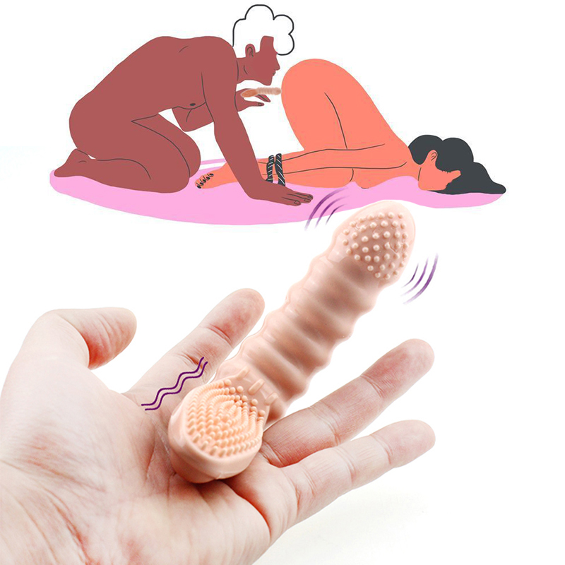 Female Orgasm Sex Toys Safer Adult G-Spot Massage Nipples Vagina Clitoris Stimulation Vibrator Finger Cover for Masturbation