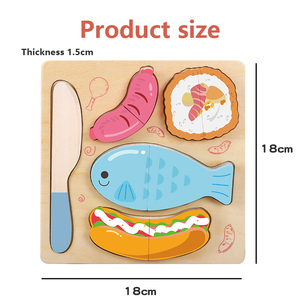 Jeux <span class=keywords><strong>en</strong></span> <span class=keywords><strong>bois</strong></span> Montessori pour enfants, puzzle 3D, jouets de <span class=keywords><strong>cuisine</strong></span> pour garçons et filles - Product Image 5