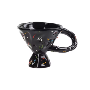 High Foot Vintage Hand Painted 6 oz Breakfast Cup Milk Coffee Tea Water Cup Dessert Cup Handmade <b>Ceramic</b> <b>Mugs</b> - Product Image 1