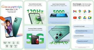 Teléfono Inteligente <span class=keywords><strong>Redmi</strong></span> <span class=keywords><strong>Note</strong></span> <span class=keywords><strong>12</strong></span> 5G Desbloqueado, Octa Core, MTK Dimensity, Batería de 5000 mAh, Pantalla AMOLED de 6.8 Pulgadas y 120 Hz, Cámara de 48 MP, 5G LTE, Doble SIM - Product Image 5