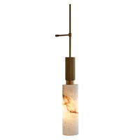 Lampe murale intérieure en fer de style nordique simple et luxueux, marbre naturel espagnol avec lumière LED, lampe créative pour villa, hôtel, couloir