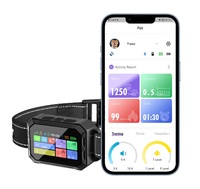 Intelligentes GPS-Tracker-Trainingshalsband für Haustiere 1,5M Präzisions-Virtuelle Einzäunung 99 Stufen Schockaktivitätsmonitor APP-Steuerung IP67 Wasserdicht