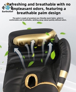 Guantes de Boxeo Profesionales de PU, Resistentes a Desgarros, Duraderos, para Entrenamiento de Combate, para Adultos y Niños, para Uso en Muay Thai y Sparring - Product Image 3