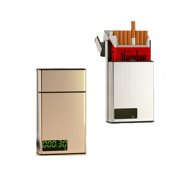 Smart Portable Cigarette Box with Timed Locking System New Product for Smoking Cessation Made of Durable Metal and Silicone