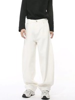Jean baggy personnalisé pour homme – Qualité supérieure, style vintage streetwear, coupe droite, délavage à la pierre, taille mi-haute, décontracté, hip-hop, en denim