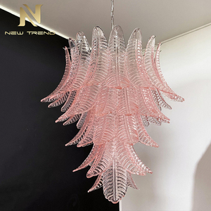 Lámpara de Araña de Cristal de Murano Estilo Vintage, Iluminación para Techos Altos, Vestíbulo de Hotel - Product Image 5