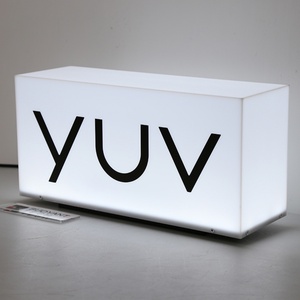 Custom Led <b>Cube</b> Sign <b>Light</b> Box Ceiling Hanging Acrylic Lightbox Signage Coffee Shop Logo <b>Light</b> Box Sign - Product Image 1