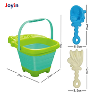 3PCS Seau de Sable Jouet avec Pelle et Râteau Licorne Fraise Crabe Thème pour Enfants Été Extérieur Plage Jouer Aventures