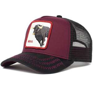 Casquette de baseball tendance en tissu mesh brodé motif animal, 6 panneaux, réglable, Panthère noire, Tigre, Loup - Product Image 4