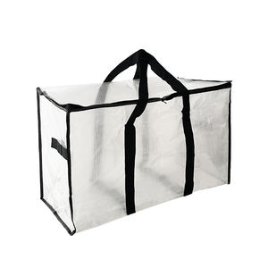 Caja de almacenamiento tejida impermeable a prueba de humedad, bolsa de almacenamiento de mano de gran capacidad con cremallera para ropa, edredón, embalaje de clasificación - Product Image 1