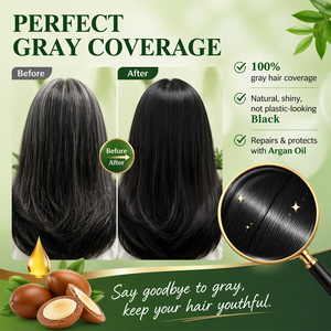 Champú de Coloración Permanente Personalizable 3 en 1 a Base de Hierbas Sin Amoníaco 500ml Uso Doméstico Profesional de Salón Cubre Canas - Product Image 5