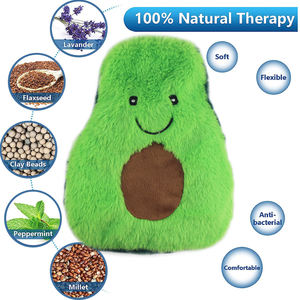 保温パッド取り外し可能なマイクロ波可能な小型ヒートパッド詰め動物ぬいぐるみアボカド加熱パッド - Product Image 3