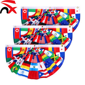 Drapeau international en éventail en gros 2026, drapeau décoratif suspendu, fournitures pour éventails, drapeau plié pour activités de plein air - Product Image 1