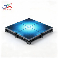 Panneau de danse LED interactif 3D à effet miroir, tapis de danse LED à pixels, panneau de danse en verre à forte capacité de charge pour éclairage DJ