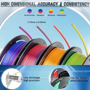 PLA 3D Printer Filament Silk High Precision Anti Clogging High Speed Imported Raw Material 1.75mm - Product Image 6