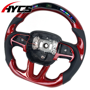 Volant sport en fibre de carbone de style LED personnalisé haut de gamme adapté à <span class=keywords><strong>Dodge</strong></span> Charger <span class=keywords><strong>Challenger</strong></span> Srt <span class=keywords><strong>RT</strong></span> 2015-2023 - Product Image 2