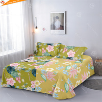 Ensemble de literie de luxe super doux 4 pièces pour lit Queen Size, Full Size et King Size, comprenant housse de couette, drap et couette (Ropa De Cama)
