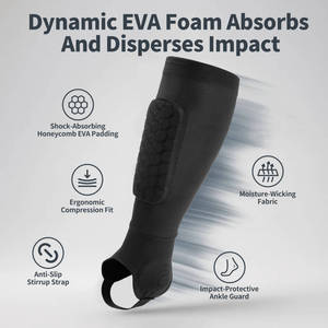 Parastinchi da Calcio Personalizzabili per Bambini e Adulti con Cinghie e Manicotto a Compressione, Protezione a Nido d'Ape - Product Image 3