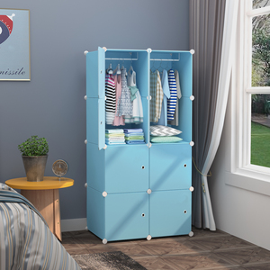 Nuevo Armario de Plástico Moderno y Económico de 8 Puertas para Niños, Armario Apilable, Muebles para Sala de Estar, Armario de Almacenamiento con Gran Espacio - Product Image 1