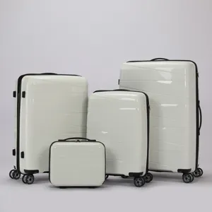 Groothandel Pp Bagage Set Unisex Trolley Tas Reizen Duurzaam Pp Trolley Koffer Hard Shell Voor Vrouwen