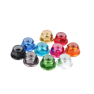 Écrou de blocage hexagonal à bride DIN 6923 M3-M64 en aluminium 6061 anodisé couleur pour ANBOR léger - Product Image 2