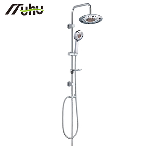 Ensemble de douche pour salle de bain, colonne de douche réglable avec <span class=keywords><strong>kit</strong></span> de douche combiné, <span class=keywords><strong>kit</strong></span> de mélangeur de douche pour toilette en acier inoxydable complet et tuyau - Product Image 1