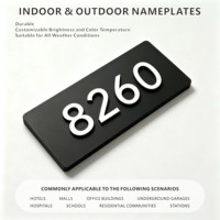 Plaques de porte personnalisées pour numéros de maison extérieurs, en acrylique découpé au laser de qualité supérieure, pour signalisation publicitaire et éclairage