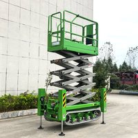 Plateforme élévatrice à ciseaux hydraulique électrique tout-terrain à vente chaude, 4-18 m