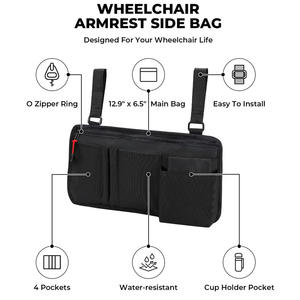 Nouveau design personnalisé fauteuil roulant sac polyester fauteuil roulant sac arrière sac de transport pour fauteuils roulants - Product Image 4