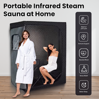 Tente de sauna à vapeur de maison moderne pliable de taille personnalisée Double boîte de sauna pour la relaxation Detox Dropshipping Portability Sweat Sauna