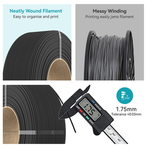 Sunlu PETG sợi <span class=keywords><strong>carbon</strong></span> Refill Filament mà không cần ống chỉ 1.75mm 1kg, nhiều màu sắc, gọn gàng vết thương, dễ dàng để cài đặt máy in 3D Filament - Product Image 3