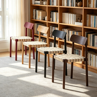 Table et chaises de salle à manger design moderne, chaise à dossier en bois massif de frêne, chaise de maison, chaise de salon, chaise de maître
