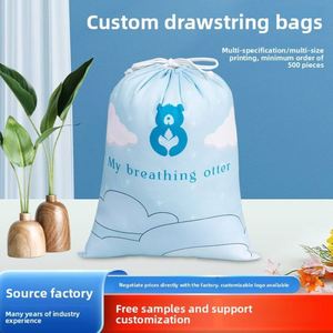Bolsa de Lona de Algodón Promocional con Cordón y Asa de Cuerda, Bolsa de Regalo Pequeña Personalizada con Logotipo para Eventos - Product Image 5