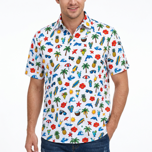 Polo pour homme à imprimé mexicain, manches courtes, col rabattu, décontracté, pour le golf, OEM ODM, personnalisable - Product Image 3